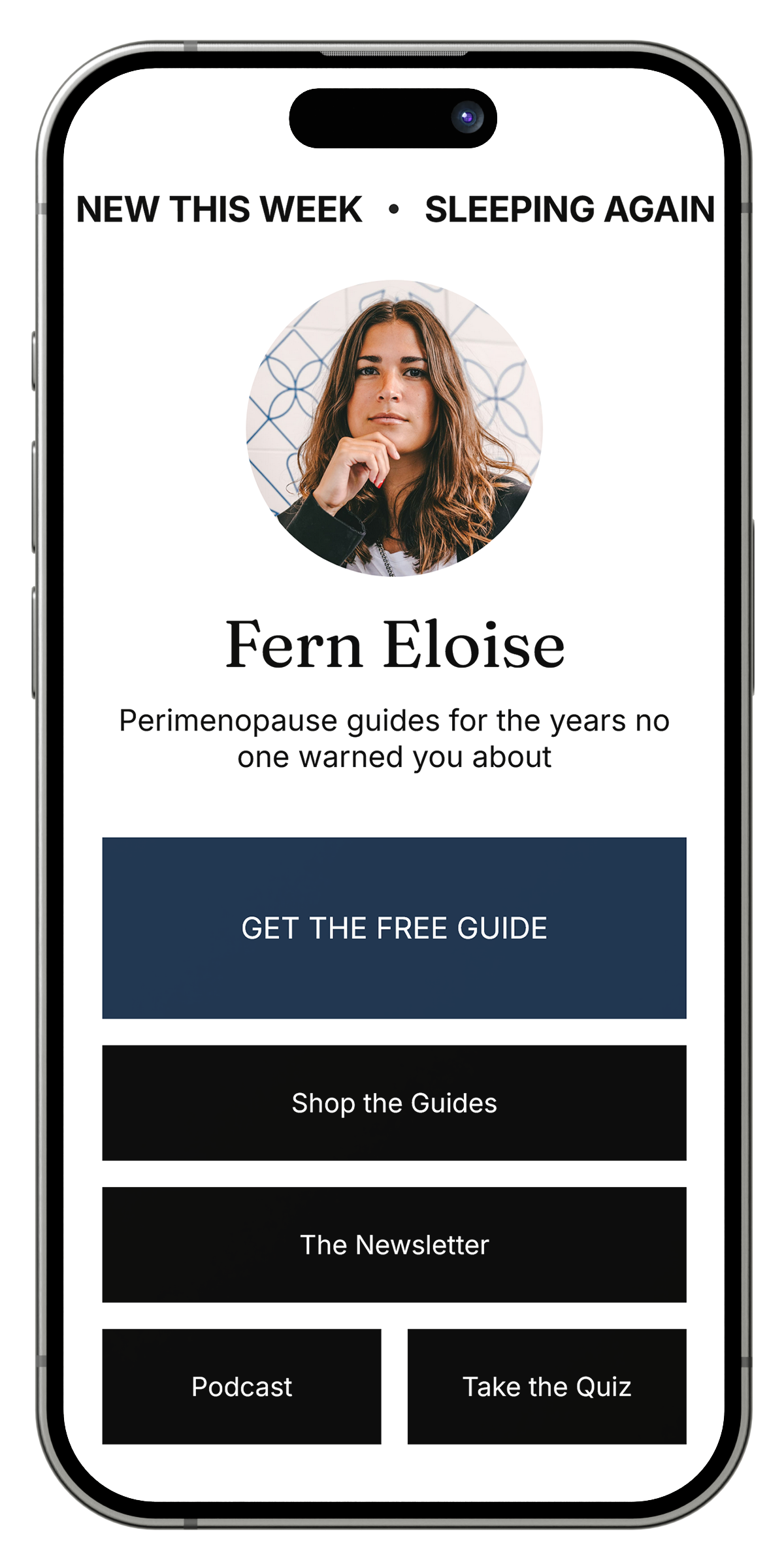 Link in bio template for musicians and DJs promoting tours and new music